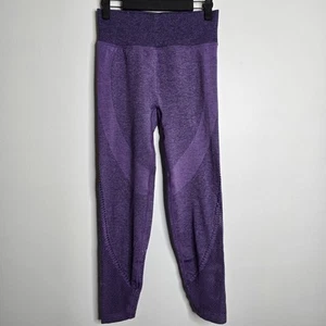 PINK Active Leggings Womens Medium Purple Seamless Mesh Yoga Pants Workout Gym - Picture 1 of 7