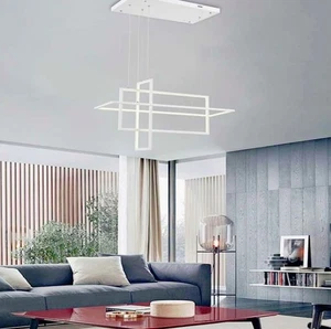 Lampadario led sospensione geometrico 76 watt 3 rettangoli moderno 6080 LM - Foto 1 di 8