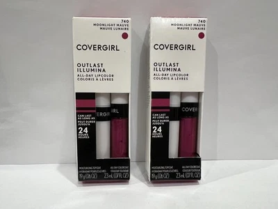 Covergirl Outlast Illumina All-Day Lipcolor New 2PK-- 740 Moonlight Mauve - Image 1 of 3