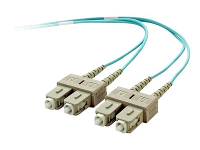 Belkin 10G SC/PC to SC/PC multi-mode (M) 10m Fiber Optic Patch Cable 50/125 Aqua - Image 1 of 4