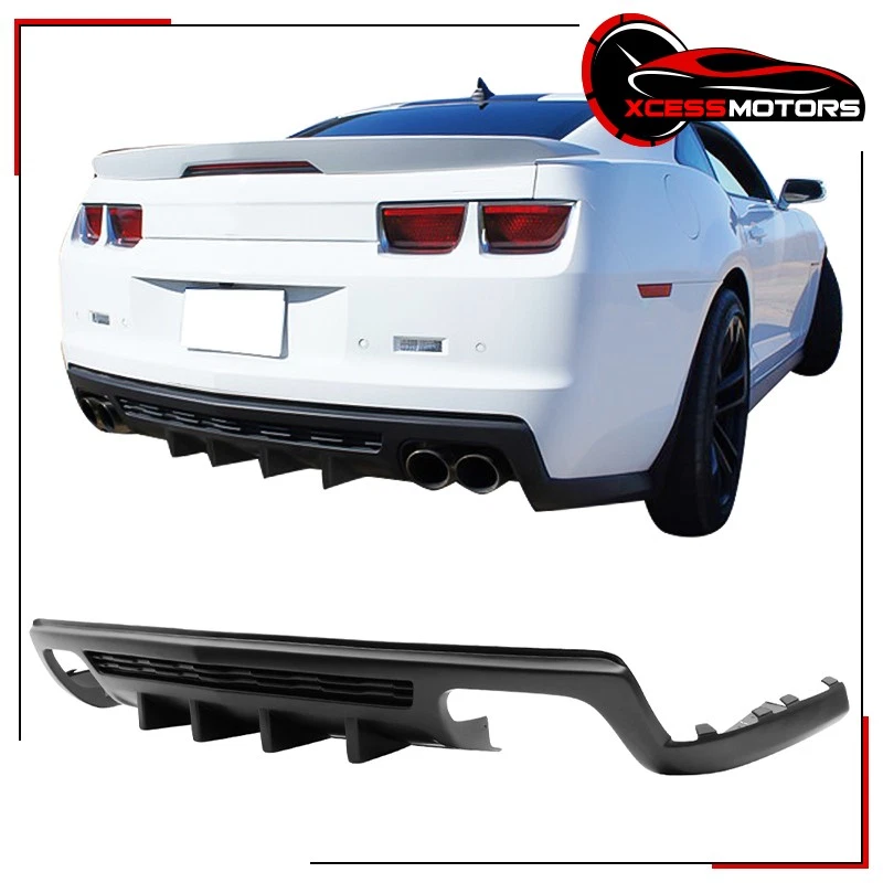 Fit 10-13 Camaro Zl1 Only Ikon Style Shark Fin Rear Bumper Diffuser Unpainted