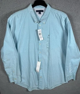 Tommy Hilfiger Shirt Mens XXL 2XL Green Oxford Button Down NWT - Picture 1 of 13