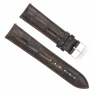 20MM  LEATHER WATCH STRAP BAND STRAP FOR 36MM TUDOR 74033 76000 76200 DARK BROWN - Picture 1 of 4