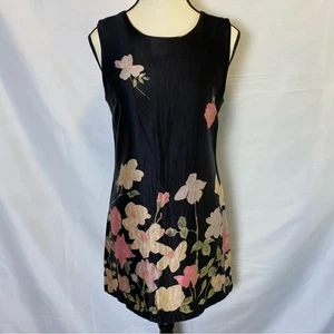 Vintage Express Compagnie Internationale Satin Blumen Minikleid Damen 5/6 - Bild 1 von 9