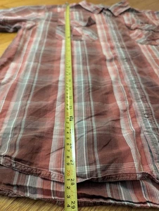 Prana Hemd mit Knopfleiste Herren XL orange braun kariert kurzarm Outdoor - Bild 1 von 4