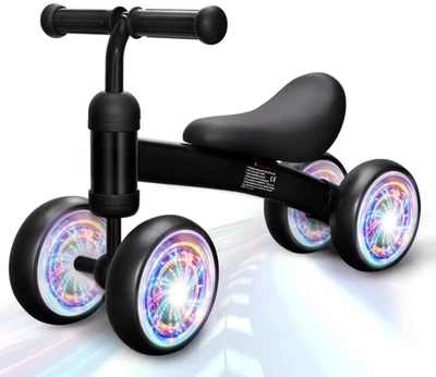 Bicicleta de equilibrio para bebés 12-36 meses, juguete sin pedales con 4 ruedas Foto 1 de 4