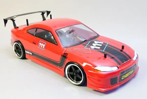 Coche a la deriva RC 1/10 NISSAN Skyline S15 AWD con luces LED *RTR* -ROJO- - Imagen 1 de 15