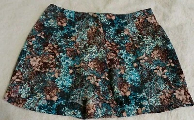 Pantalones Cortos Mujer H&M Floral Talla 6 Cremallera Lateral 100% Poliéster Ligeros Sedosos Foto 1 de 4