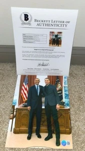 STEPHEN CURRY SIGNED 8X10 PHOTO GOLDEN STATE WARRIORS PRESIDENT BARACK OBAMA BAS - Picture 1 of 2