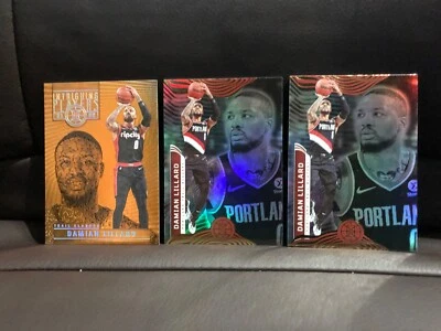 20221-22 Panini ILLusions Orange Intriguing Players Damian Lillard Holofoil #24 - Image 1 of 2