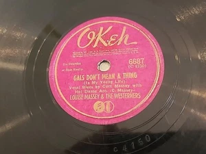 10" 78 RPM-Louise Massey-Gals Don't Mean a Thing/The Honey Song/Okeh 6687 - Picture 1 of 4