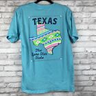 Royce Texas The Lone Star State Grafika Krótki rękaw T-shirt Turkusowy Rozmiar Med