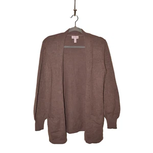 ANYBODY NEW $67 Sweater Knit Open Front Cardigan in Taupe XXS - Picture 1 of 3
