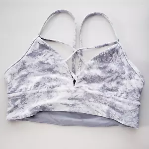 Lululemon Expand Your Limits Bra Size 8 Washed Marble Alpine White Strappy Sexy - Picture 1 of 5