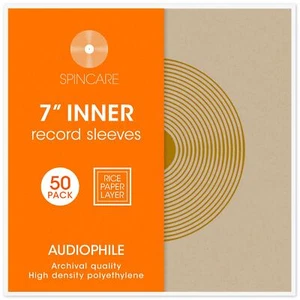 50 x 7 pouces pochettes de disque vinyle intérieur pour célibataires et 45 ans | SPINCARE AUDIOPHILE - Photo 1/5