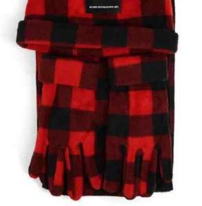 Women's Winter Hat Scarf Gloves 3pc Fleece Set Assorted Colors - Picture 1 of 1
