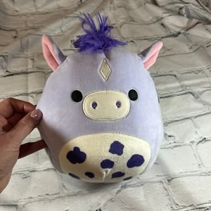 8” MEADOW the Purple Race HORSE Pony Farm Squishmallow Plush Toy Easter - Picture 1 of 10