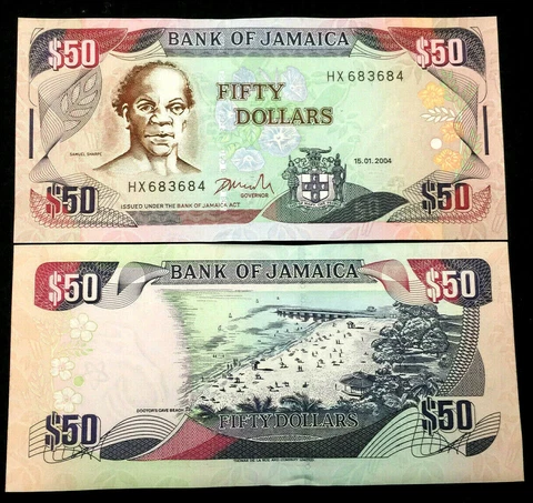 Jamaica 50 Dollars 2004 Banknote World Paper Money UNC Currency Bill Note Cover