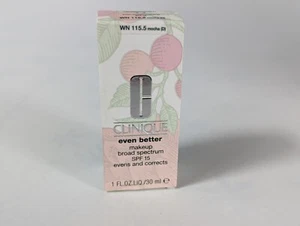 CLINIQUE EVEN BETTER MAKEUP WN 115.5 Mocha (D) SPF 15 EVENS & CORRECTS 1 FL OZ. - Picture 1 of 6