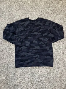 Lululemon All Yours Crew Fleece Pullover Sweatshirt Women’s Sz 8 Black Camo - Picture 1 of 7