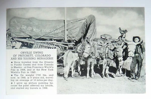 1950s Souvenir POSTCARD Pritchett COLORADO Orville Ewing TOURING MENAGERIE - Picture 1 of 2