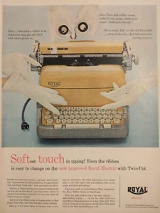 1957 vintage Royal typewriter Print Ad. portable typewriter with Twin Pak - Bild 1 von 1