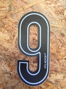 Numero 9 Adesivo Moto Altezza 10 cm. - Imagen 1 de 1