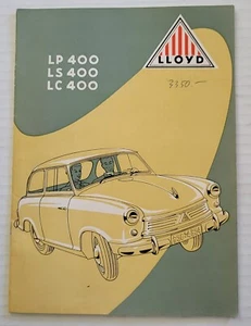 Vintage Car Brochure Lloyd LP / Ls / LC 400 Original c. 1955 in German - Bild 1 von 5
