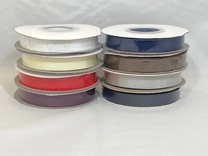 16mm 25mm 38mm Petersham Rayon Ribbon 2 or 20 metres  Ribbed Milliners Hat Roll - Picture 1 of 19