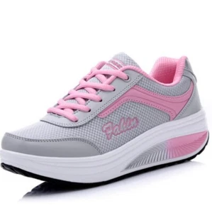 Zapatos para caminar de mujer suela enrollable zapatillas ligeras transpirables plataforma casual - Imagen 1 de 5