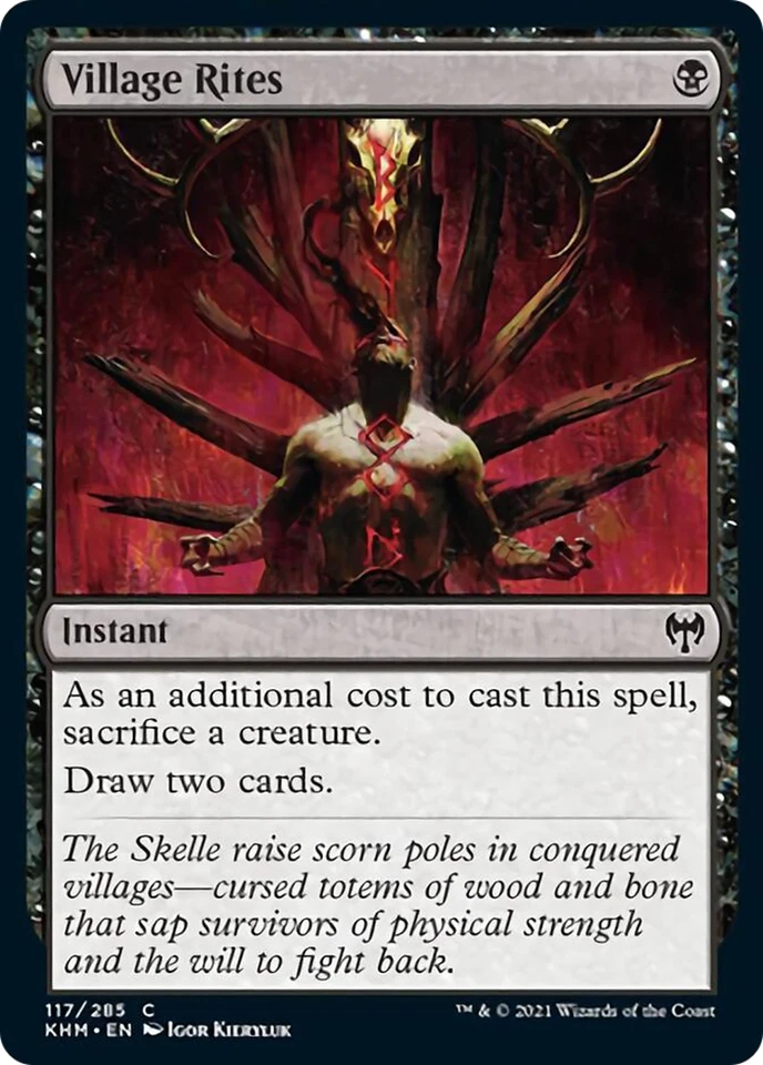 VILLAGE RITES x4 mtg NM-M Kaldheim Common - Image 1 of 1