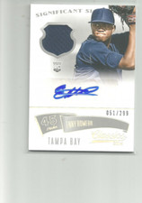 2014 CLASSICS SIGNIFICANT SIGNATURES JERSEYS SILVER #20 ENNY ROMERO  051/299