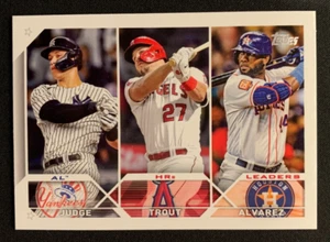 2023 Topps #246 Aaron Judge, Mike Trout & Yordan Alvarez Yankees Angels Astros - Picture 1 of 2