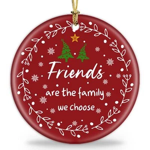 Friend Christmas Ornaments Gifts for Women Men, 3" Ceramic Christmas Tree Fri... - Picture 1 of 7