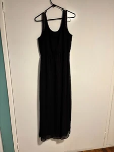 Valleygirl size 10 black maxi dress bead detail - Picture 1 of 7