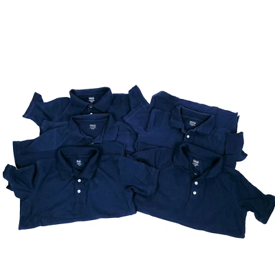 Lot of 5 French Toast Boys XL / 14 Uniform Shirt Polo Blue Navy Short Sleeve - Image 1 of 4