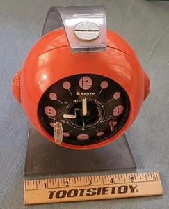 Reloj Esfera Giratoria Vintage Sanyo RM-1800 Radio AM Años 70 Era Espacial COMO ESTÁ - Imagen 1 de 5