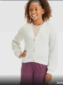 Art Class Girls White Cardigan Sweater Size XXL 16/18 - Picture 1 of 1