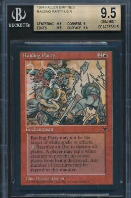 Fallen Empires Raiding Party BGS 9.5 Graded Magic MTG (5816) - Image 1 of 3