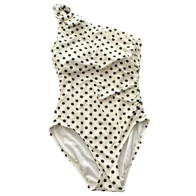 Traje de baño Kate Spade XS con hebilla de un hombro estampado de lunares de una pieza Foto 1 de 4