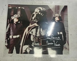 Star Wars Darth Vader Photo Signed by Dave Prowse + Certificate - Preowned - Picture 1 of 5