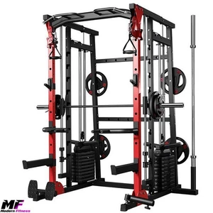 Smith Machine Multi Functional With Adjustable Pulley Power Cage - Picture 1 of 2