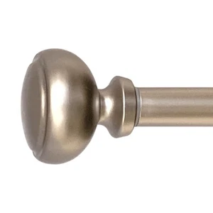 Fairbanks 86-128 Inch Adjustable Curtain Rod Set, 5/8 Inch Diameter in Pewter - Picture 1 of 3