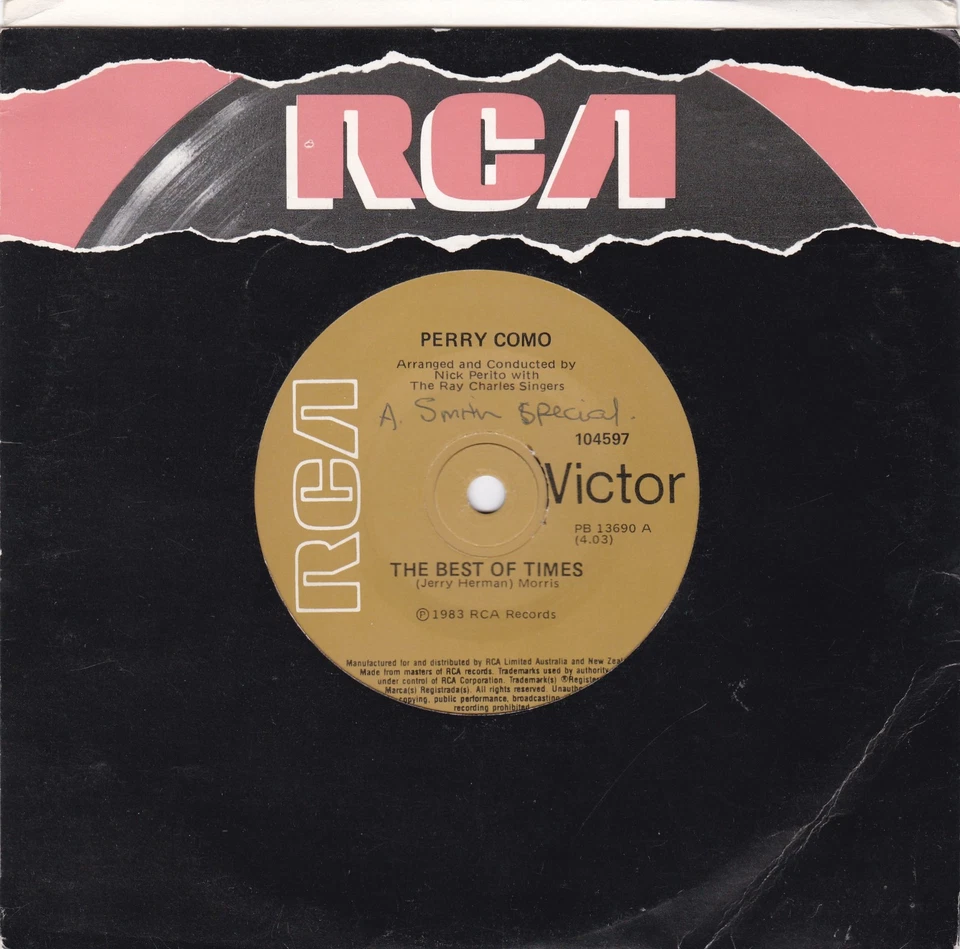 Perry Como – The Best Of Times - 7" single - Image 1 of 2