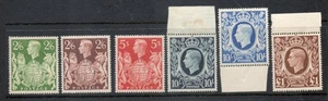 1939 George 6th High Value stamps set (6) U/M MNH SG476 - 478c  inc dark Blue 4 - Picture 1 of 2