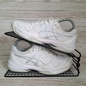 ASICS Gel Dedicate 7 Women’s Sneakers White Silver Size 4 Running Walking Tennis - Picture 1 of 9