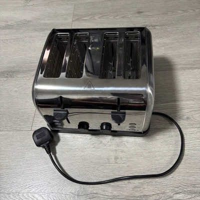 Tostadora Russell Hobbs 4 rebanadas cepillada y pulida acero S/con elevación alta - 18790 Foto 1 de 4