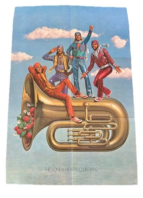 Bee Gees - SGT Pepper's Lonely Hearts Club Band 2LPs Vinyl w/ Color Poster! VG++ - Image 1 of 4