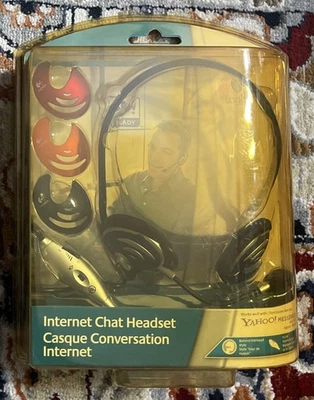 Logitech Internet Chat Headset Behind the Head Multicolored Computer w/Mic NEW - Image 1 of 4