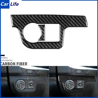 Cubierta de interruptor de faro de tablero de fibra de carbono real para Chevrolet Traverse 13-17 Foto 1 de 4